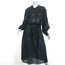 Isabel Marant Etoile Perkins Maxi Dress Black Cotton Voile Size 38 Long Sleeve