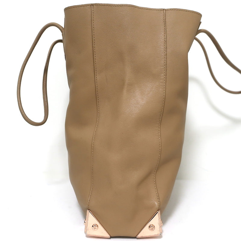 Alexander Wang Prisma Tote Beige Leather/Rose Gold Large Shoulder Bag