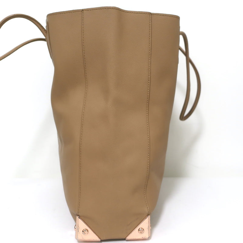 Alexander Wang Prisma Tote Beige Leather/Rose Gold Large Shoulder Bag