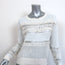 Chloe Sweater Cream Lace-Trim Pointelle Knit Size Small Crewneck Pullover