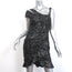 Isabel Marant Asymmetric Mini Dress Becky Black Sequined Silk Organza Size 40