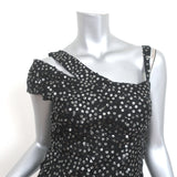 Isabel Marant Asymmetric Mini Dress Becky Black Sequined Silk Organza Size 40
