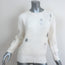 IRO JEANS Distressed Sweater Polxa Cream Cotton Ribbed Knit Size Small