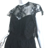 Parker Elsa Tiered Lace Dress Black Size 6