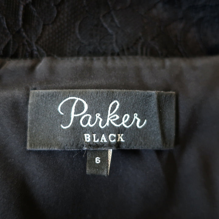 Parker Elsa Tiered Lace Dress Black Size 6