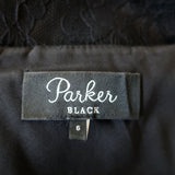 Parker Elsa Tiered Lace Dress Black Size 6