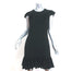 Sonia by Sonia Rykiel Ruffled Shift Dress Black Crepe Size 40