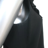 Sonia by Sonia Rykiel Ruffled Shift Dress Black Crepe Size 40
