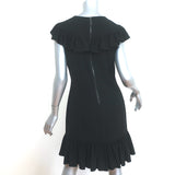 Sonia by Sonia Rykiel Ruffled Shift Dress Black Crepe Size 40