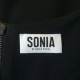 Sonia by Sonia Rykiel Ruffled Shift Dress Black Crepe Size 40