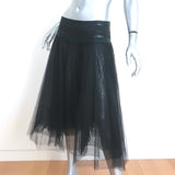 AKRIS Tulle Midi Skirt Black Size US 8