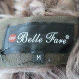 Belle Fare Reversible Faux Fur Vest Olive Suede Size Medium