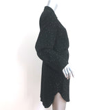 Rag & Bone Twist-Front Shirtdress Lucas Black Printed Viscose Size Medium