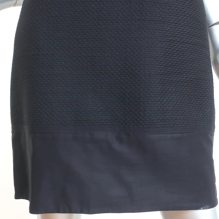 Rag &amp; Bone Dress Yuri Black Quilted Cotton-Blend Size 8 Sleeveless Shift