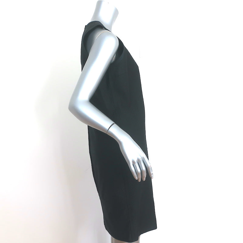 Rag &amp; Bone Dress Yuri Black Quilted Cotton-Blend Size 8 Sleeveless Shift