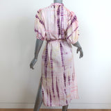 Vanessa Bruno Puff Sleeve Midi Dress Tanja Tie Dye Cotton Size 36