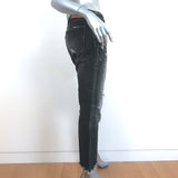 Moussy Vintage Skinny Jeans Glendele Black Distressed Stretch Denim Size 27
