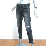 Moussy Vintage Skinny Jeans Glendele Black Distressed Stretch Denim Size 27