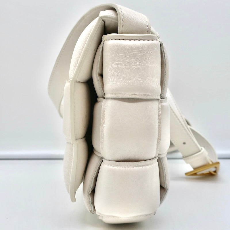Bottega Veneta Padded Cassette Bag White Leather Small Crossbody