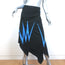 Paco Rabanne Asymmetric Wrap Skirt Black Zig Zag Print Jersey Size 42 NEW