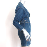 Jean Atelier Denim Wrap Dress Blue Cotton Size 2