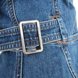 Jean Atelier Denim Wrap Dress Blue Cotton Size 2