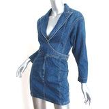 Jean Atelier Denim Wrap Dress Blue Cotton Size 2
