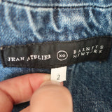 Jean Atelier Denim Wrap Dress Blue Cotton Size 2