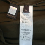 Roberto Cavalli Chain-Embellished Mini Dress Olive Ruched Jersey Size 44