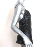 Saint Laurent Metallic Tank Top Black Silk-Blend Size 38