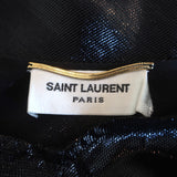 Saint Laurent Metallic Tank Top Black Silk-Blend Size 38