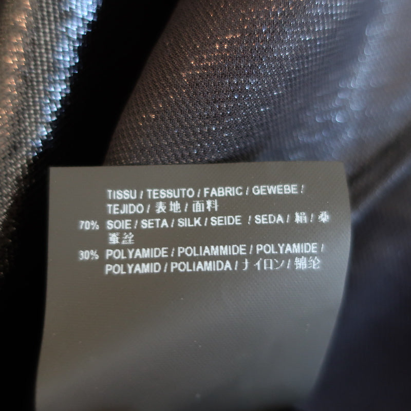 Saint Laurent Metallic Tank Top Black Silk-Blend Size 38