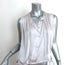Isabel Marant Etoile Drawstring Top Hervey Silver Size 34 Sleeveless Blouse