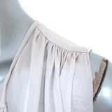 Isabel Marant Etoile Drawstring Top Hervey Silver Size 34 Sleeveless Blouse