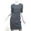 BOSS Hugo Boss Belted Shift Dress Doliviena Gray Cotton-Blend Size 4P NEW