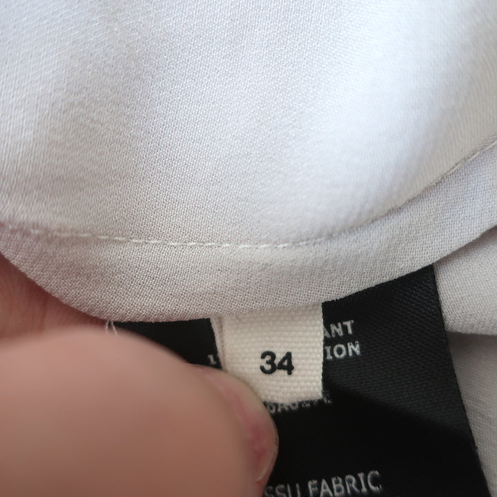 Isabel Marant Etoile Drawstring Top Hervey Silver Size 34 Sleeveless Blouse