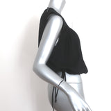 Isabel Marant Etoile Tassel-Tie Top Neo Black Crepe Size 34 Sleeveless Blouse