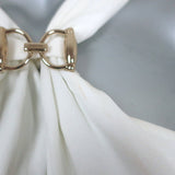 Gucci Tom Ford Horsebit-Embellished Dress Black & White Jersey Size Medium