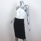 Gucci Tom Ford Horsebit-Embellished Dress Black & White Jersey Size Medium