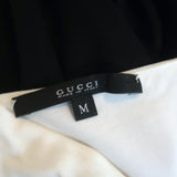 Gucci Tom Ford Horsebit-Embellished Dress Black & White Jersey Size Medium