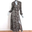 Zimmermann Keyhole Maxi Dress Black Floral Print Crepe Size 0 Long Sleeve