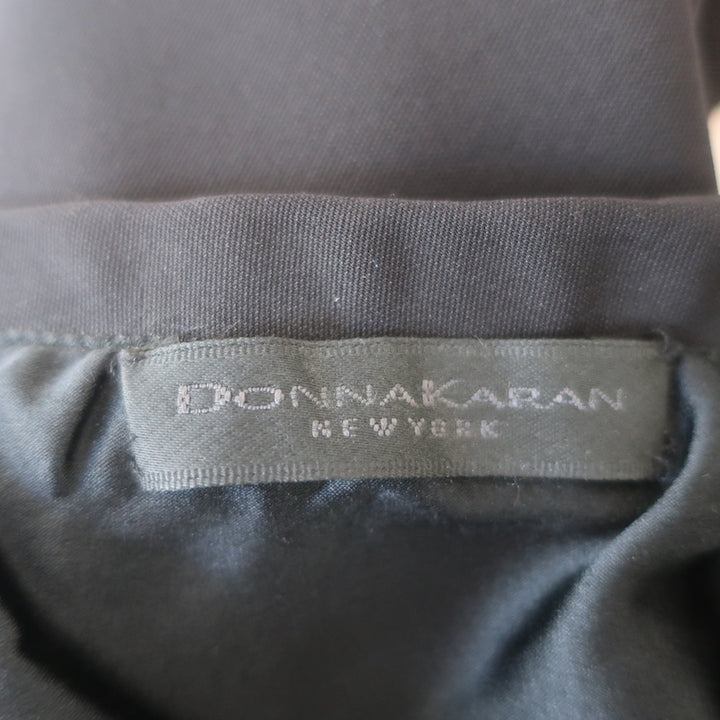 Donna Karan Strapless Mini Dress Black Stretch Silk Size US 4