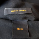 Juan Carlos Obando Cutout Asymmetric Dress Black Silk Size 4 Sleeveless Maxi