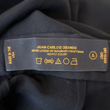 Juan Carlos Obando Cutout Asymmetric Dress Black Silk Size 4 Sleeveless Maxi