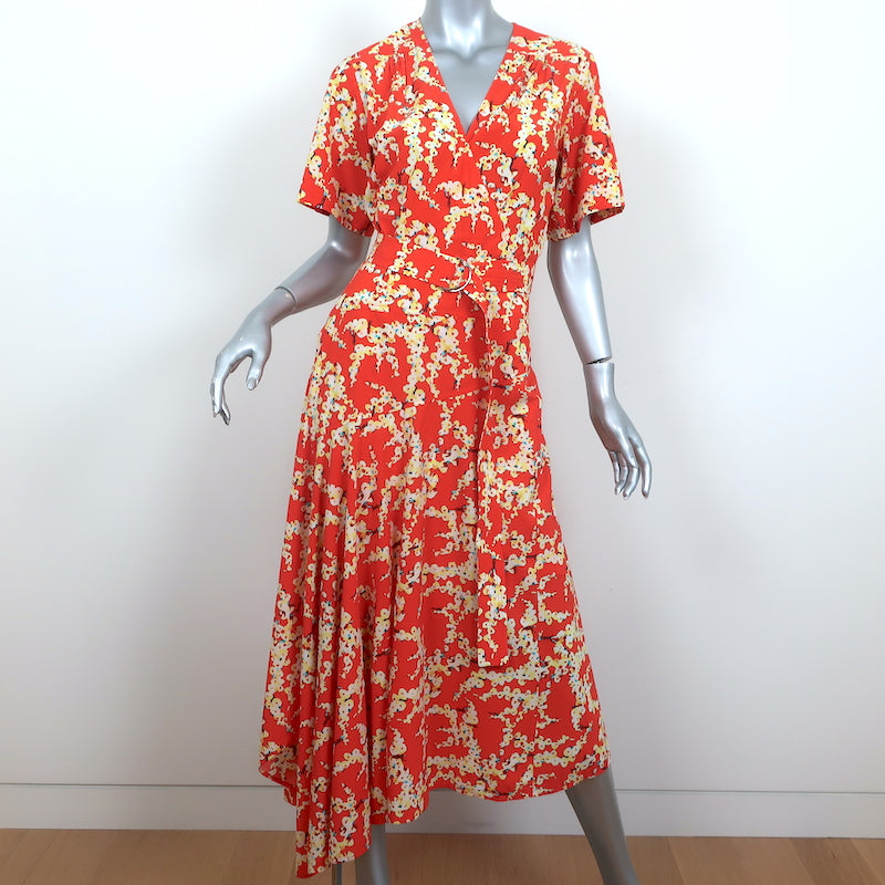 orange belted midi dress Orange Belted Midi Dress Crew Neck Short Sleeve Button Casual Women