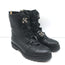 Jimmy Choo Havana Flower-Embellished Combat Boots Black Leather Size 36 NEW