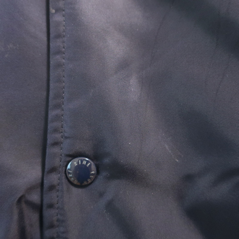 Aime Leon Dore Apple Badge Bomber Jacket Navy Satin Size Small