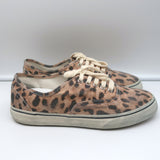 RE/DONE 70s Low Top Skate Sneakers Faded Leopard Print Canvas Size 40 NEW