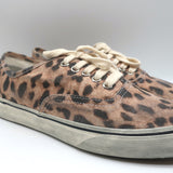 RE/DONE 70s Low Top Skate Sneakers Faded Leopard Print Canvas Size 40 NEW