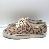 RE/DONE 70s Low Top Skate Sneakers Faded Leopard Print Canvas Size 40 NEW